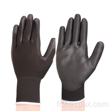 HESPAX Logo personnalisé 13G Gants gris PU anti-statique